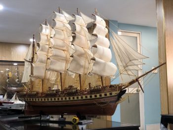 FRANCE II - Wooden old model ship - Handmade - Size 120cm Length
