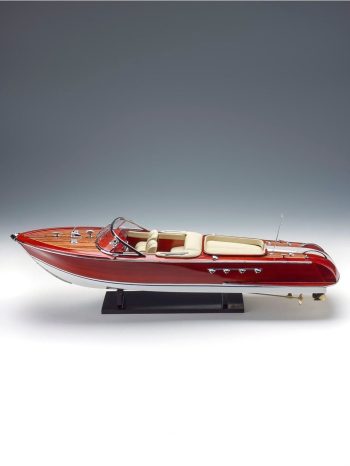 RIVA AQUARAMA (Cream) - Wooden speed boat model - Handmade - Size 87cm Length