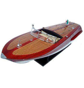 RIVA COSARO - Wooden speed boat model - Handmade - Size 87cm Length