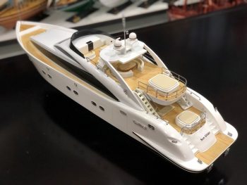 SUNGLIDER - Luxury Wooden speed boat model - Handmade - Size 85cm Length