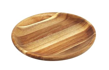 Round plate D240, natural varnish
